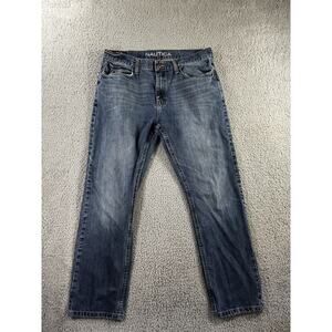 Nautica Jeans Men 36 Straight Fit Blue Denim Pants